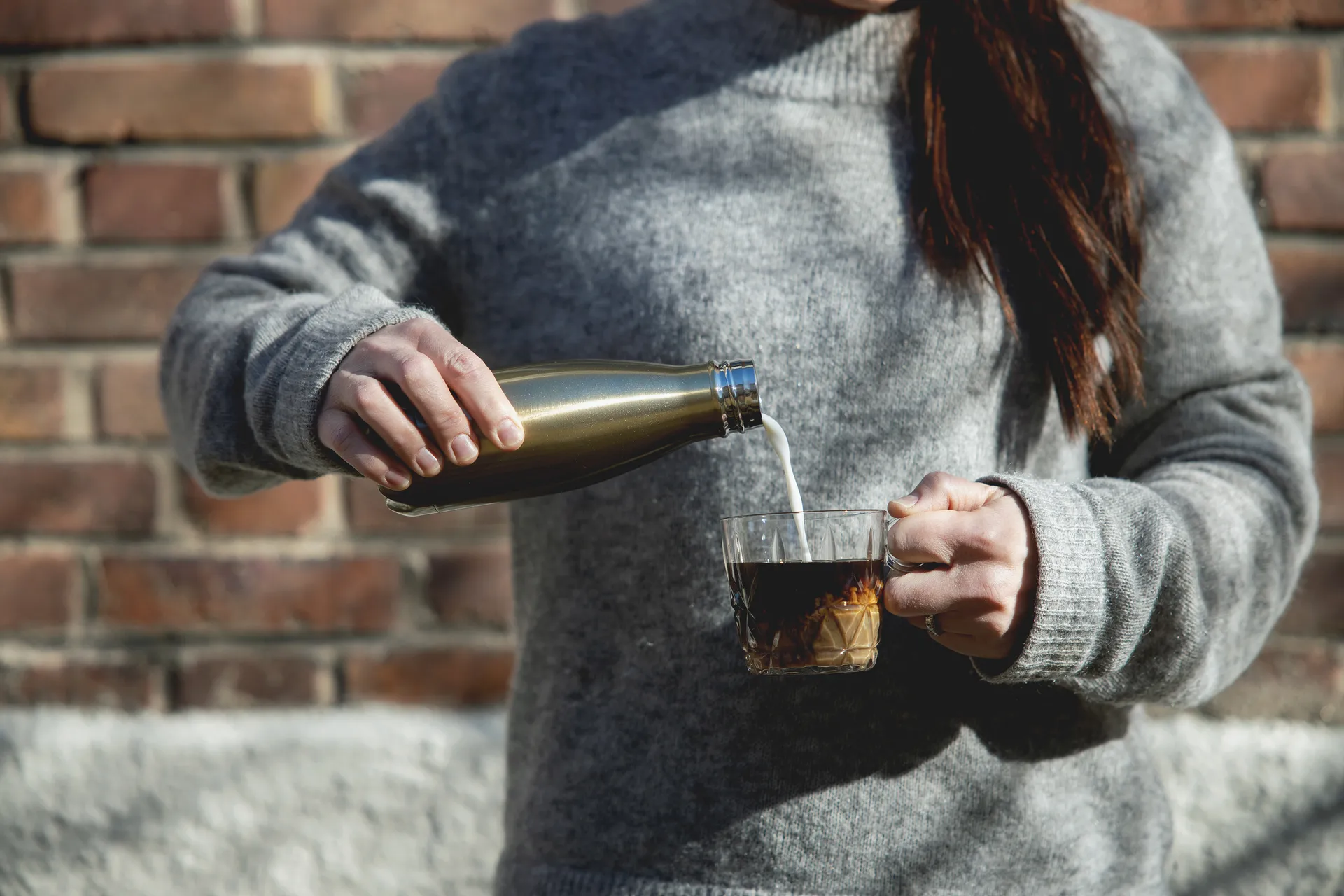 To Go stalowa butelka 26 cl, Złoto Sagaform