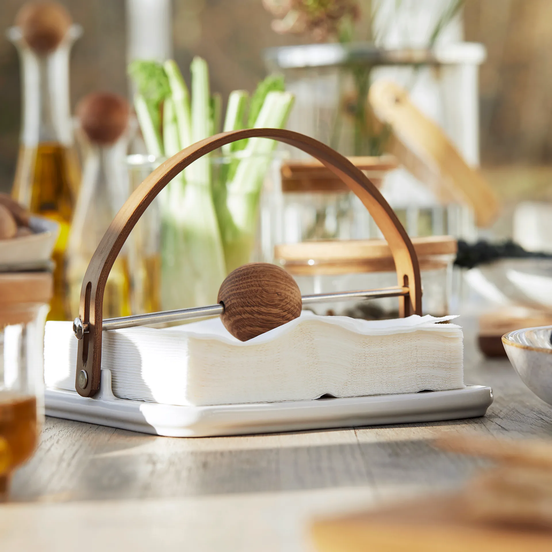 Uchwyt na serwetki Nature, Dąb Sagaform