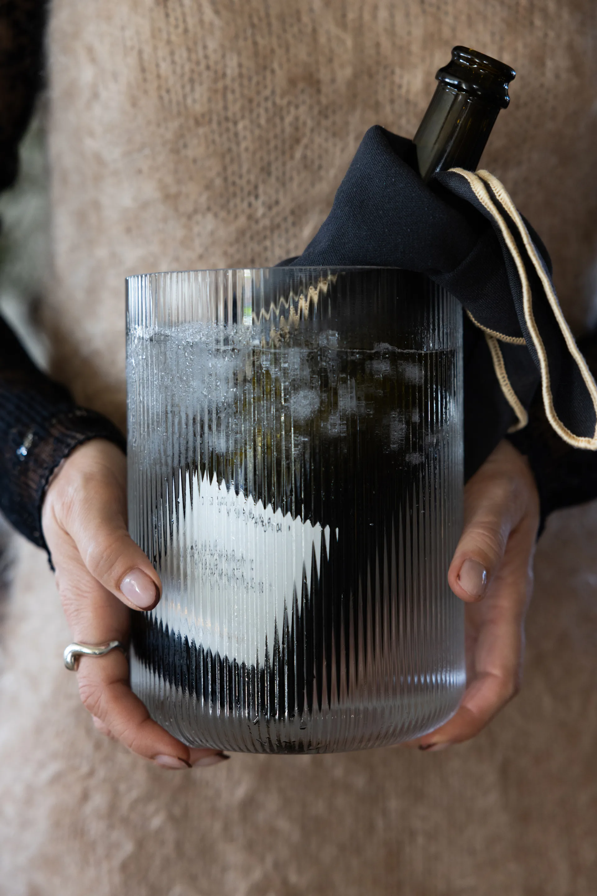 Wazon/chłodziarka do wina Sagaform Blanka Ø15x20 cm, Jasny Sagaform