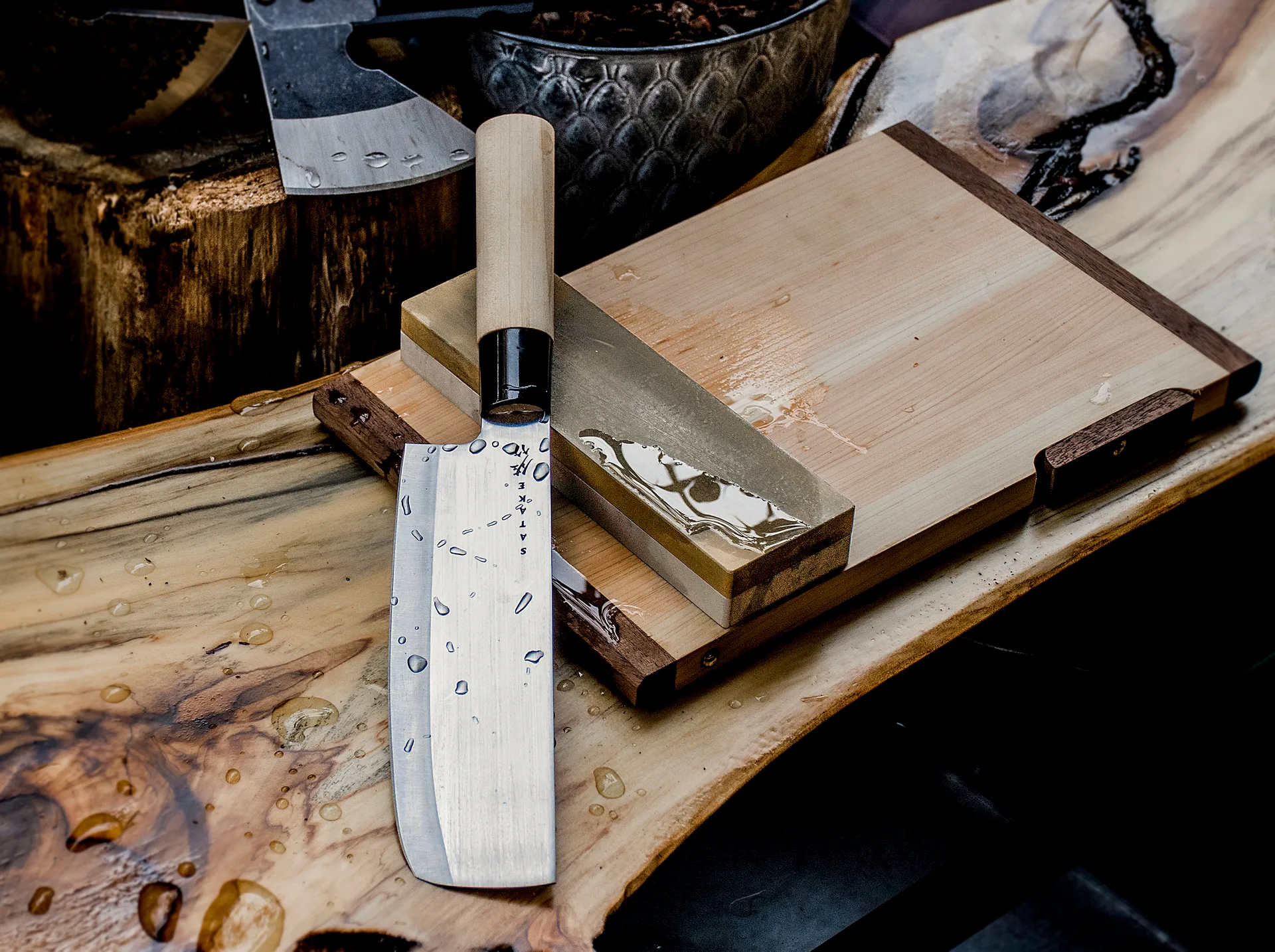 Blok do ostrzenia noży Satake, 1000/3000 grit Satake