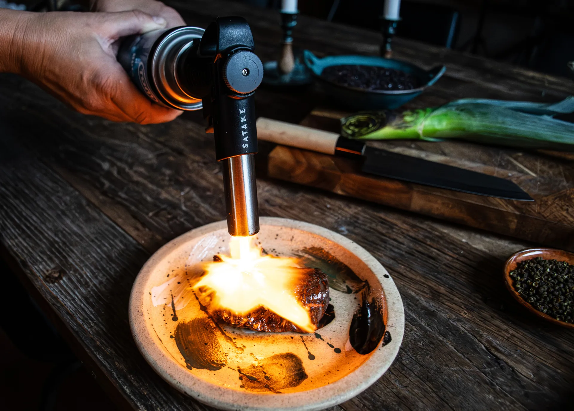 Dysza palnika Satake do butli gazowych, Czarny Satake