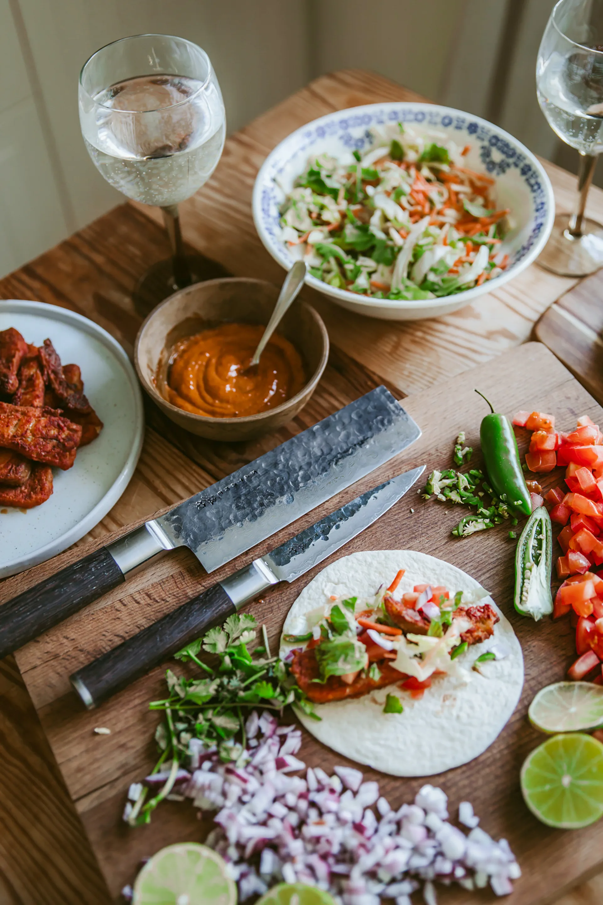 Kuro Nakiri 18 cm z Petty 11 cm, 2 części Satake