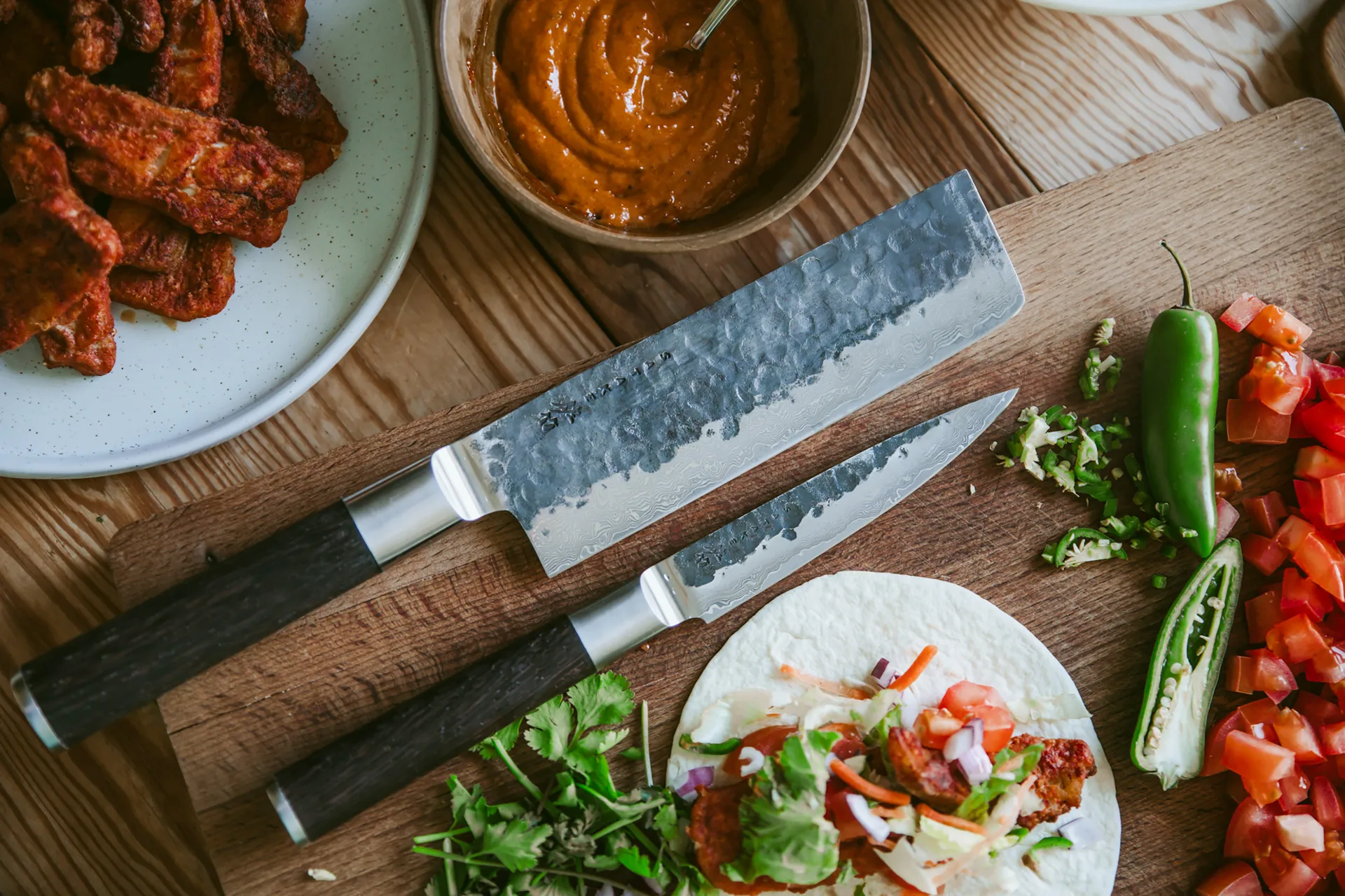 Kuro Nakiri 18 cm z Petty 11 cm, 2 części Satake