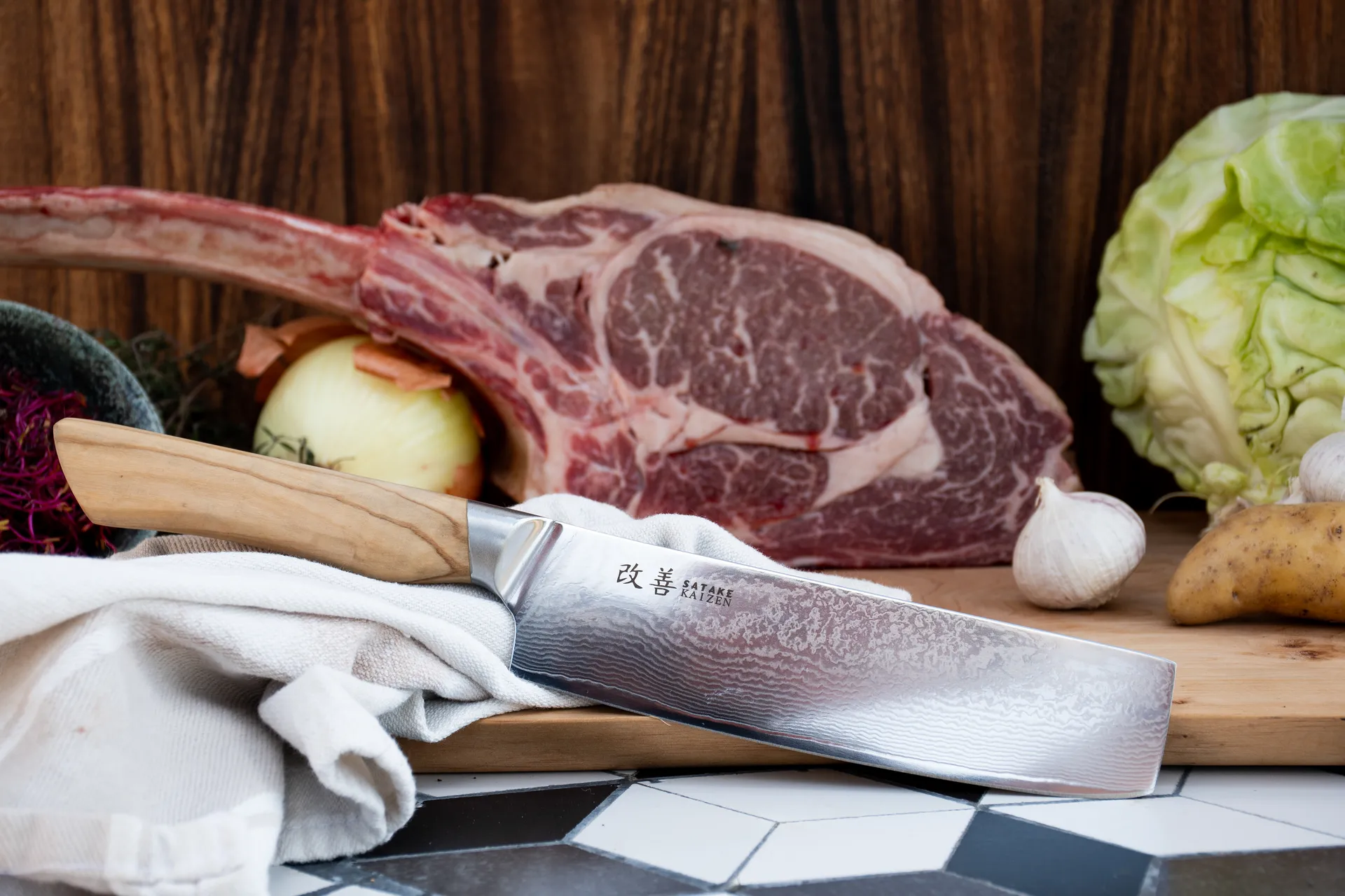 Nóż do warzyw Satake Kaizen Nakiri, 16 cm Satake