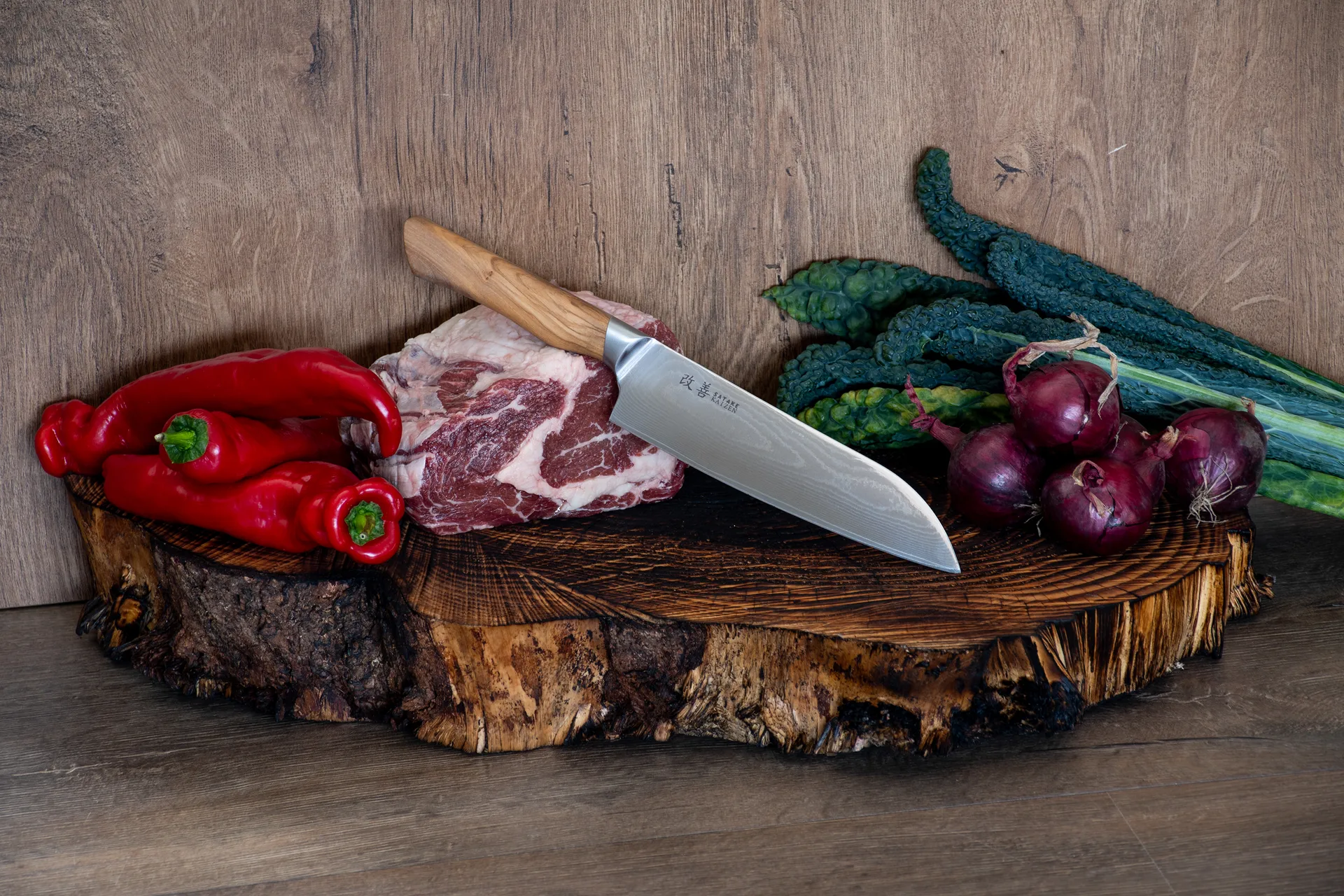 Nóż szefa kuchni Satake Kaizen Santoku, 18 cm Satake