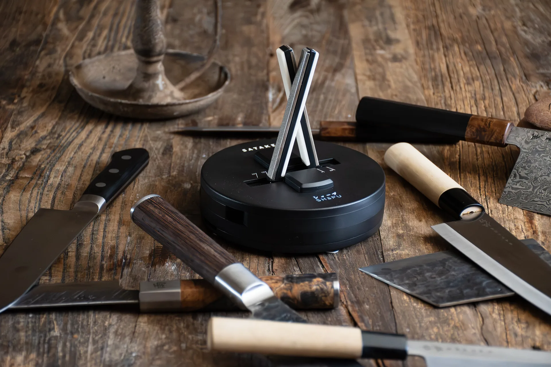 Ostrzałka do noży Satake Shapu 14,2 cm, Srebrny Satake