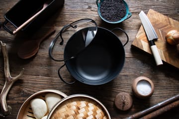 Rondel Satake z lekkiego żeliwa ze szklaną pokrywką - 24 cm - Satake