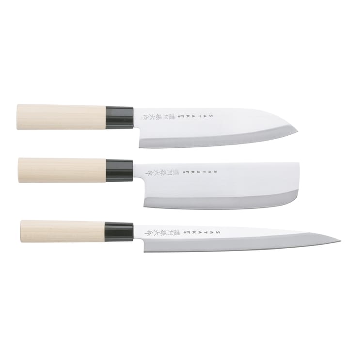 Satake Houcho zestaw noży nakiri, sashimi & santoku - 3 części - Satake