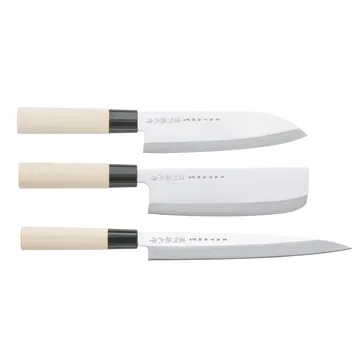 Satake Houcho zestaw noży nakiri, sashimi & santoku - 3 elementy - Satake