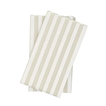 Bold Stripe serwetka papierowa - Biały-beżowy, 15‑pak, 33x40 cm - Scandi Essentials