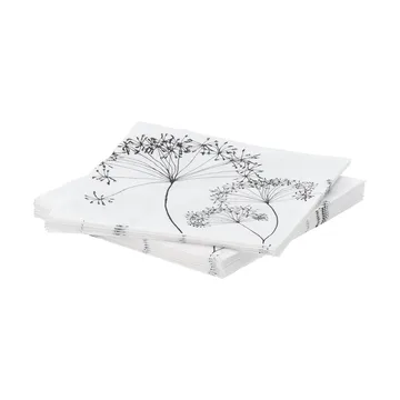 Botanical serwetka papierowa - Biało-czarne, 20‑pak, 33x33 cm - Scandi Essentials