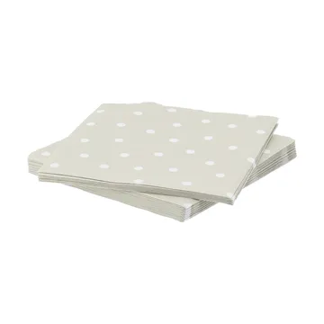 Fine dots serwetki papierowe - Biało-beżowe, 20‑pak, 33x33 cm - Scandi Essentials