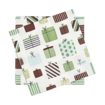 Gift papierowa serwetka - Wielokolorowe, 20‑pak, 33x33 cm - Scandi Essentials