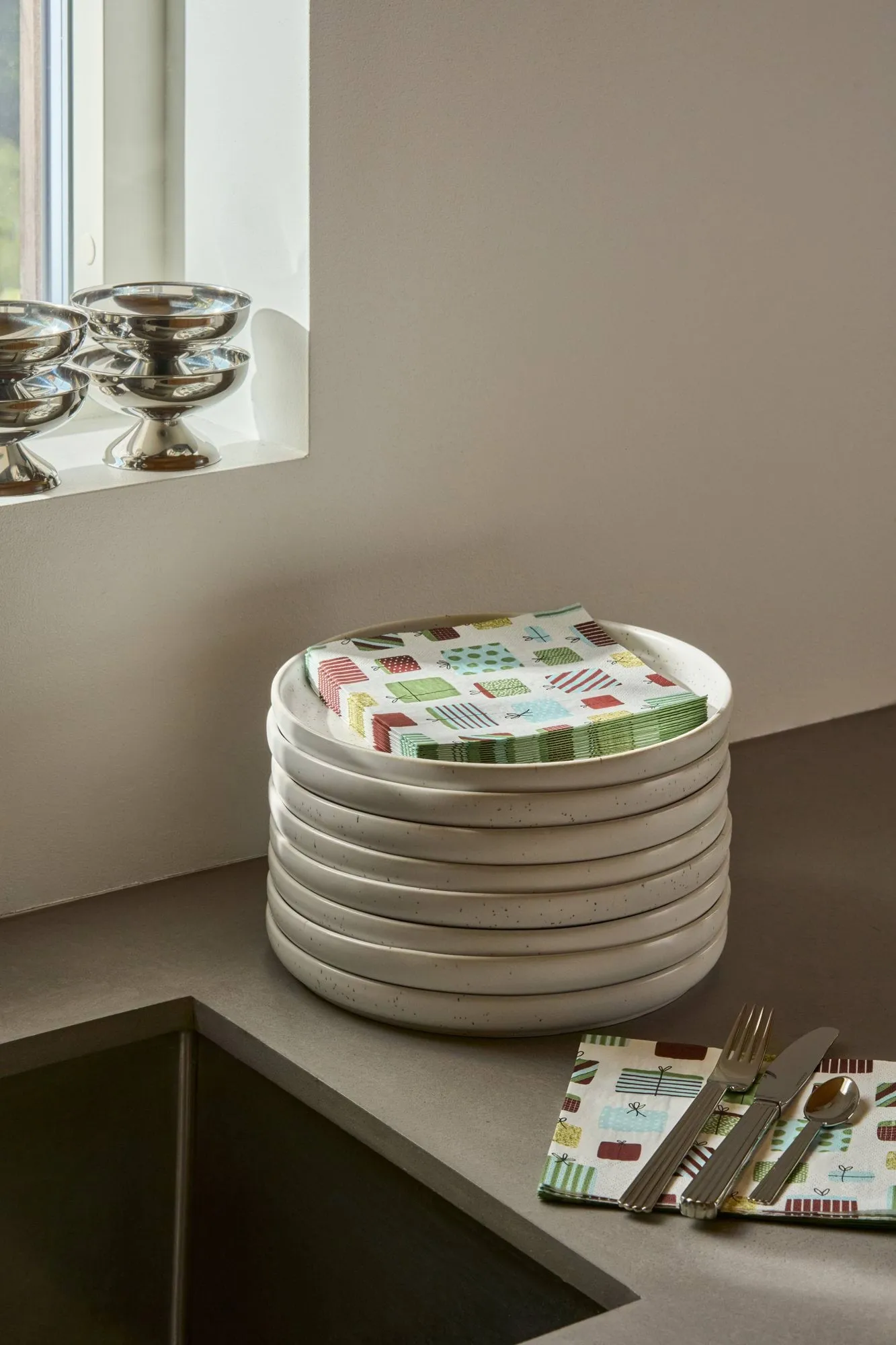 Gift papierowa serwetka, Wielokolorowe, 20‑pak, 33x33 cm Scandi Essentials