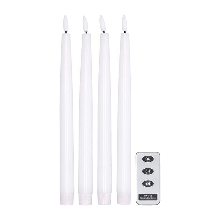 Lampa Bright LED 28,5 cm 4-pak z pilotem - Biały - Scandi Essentials