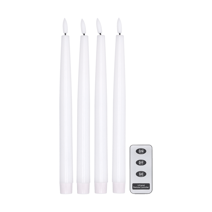 Lampa Bright LED 28,5 cm 4-pak z pilotem, Biały Scandi Essentials