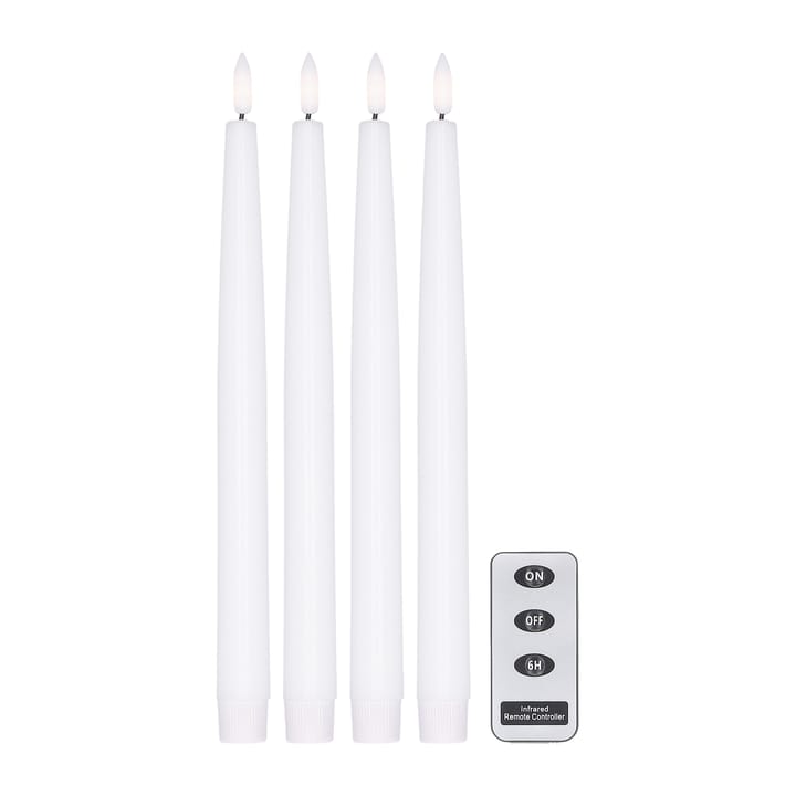 Lampa Bright LED 28,5 cm 4-pak z pilotem - Biały - Scandi Essentials