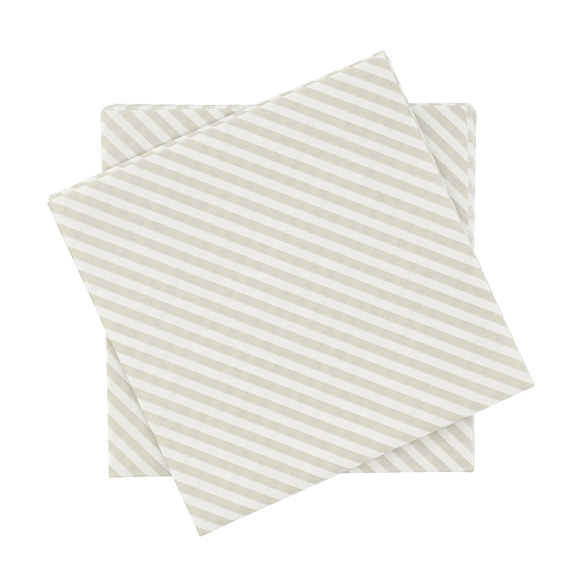 Papierowa serwetka w drobne paski, Biało-beżowe, 20‑pak, 33x33 cm Scandi Essentials