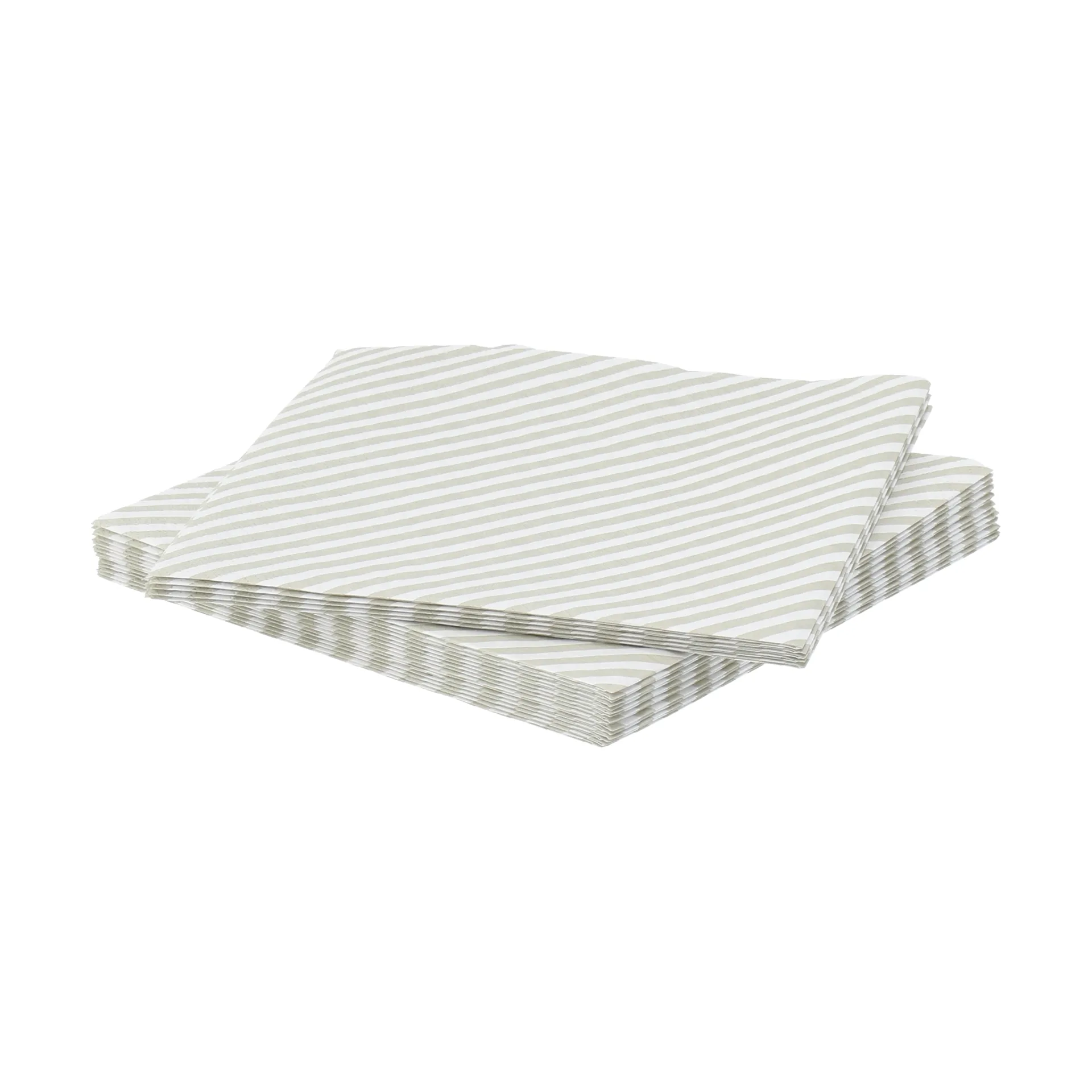 Papierowa serwetka w drobne paski, Biało-beżowe, 20‑pak, 33x33 cm Scandi Essentials