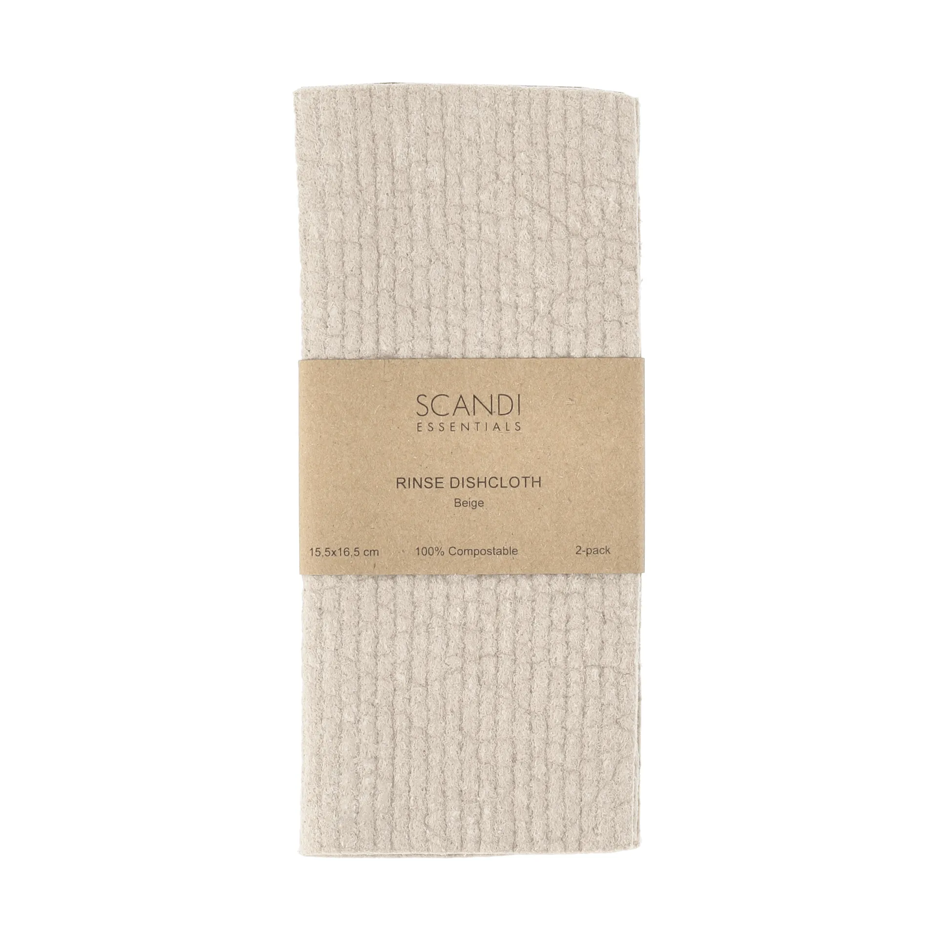 Rinse ściereczka do naczyń, Beżowy, 2‑pak Scandi Essentials