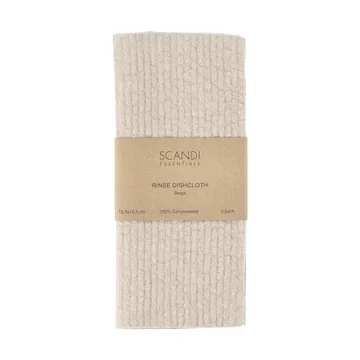 Rinse ściereczka do naczyń - Beżowy, 2‑pak - Scandi Essentials