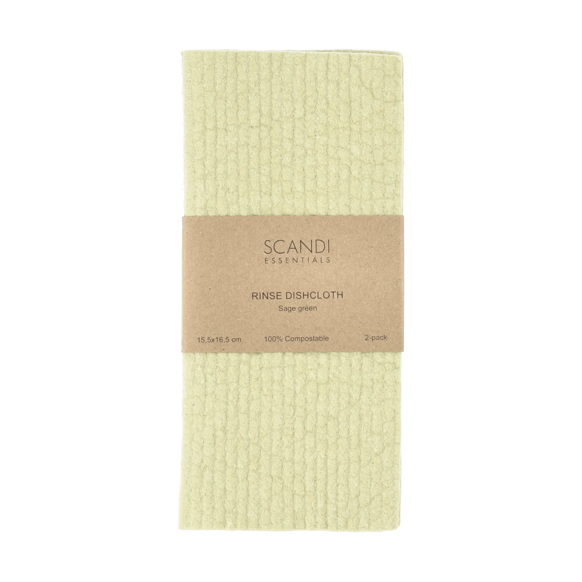 Rinse ściereczka do naczyń, Szałwiowa zieleń, 2‑pak Scandi Essentials