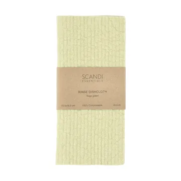 Rinse ściereczka do naczyń - Szałwiowa zieleń, 2‑pak - Scandi Essentials