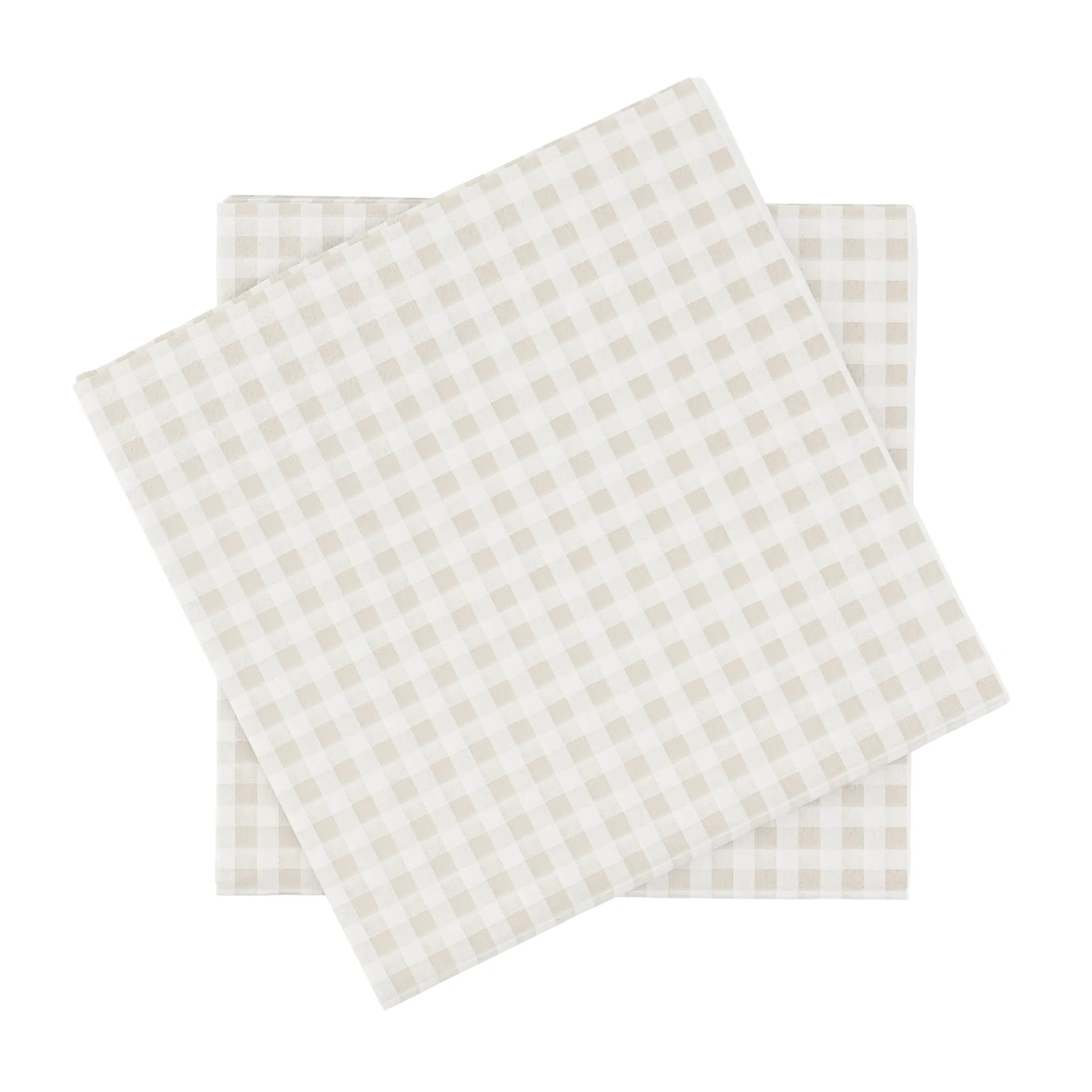 Serwetka papierowa w drobną kratkę, Biało-beżowe, 20‑pak, 33x33 cm Scandi Essentials