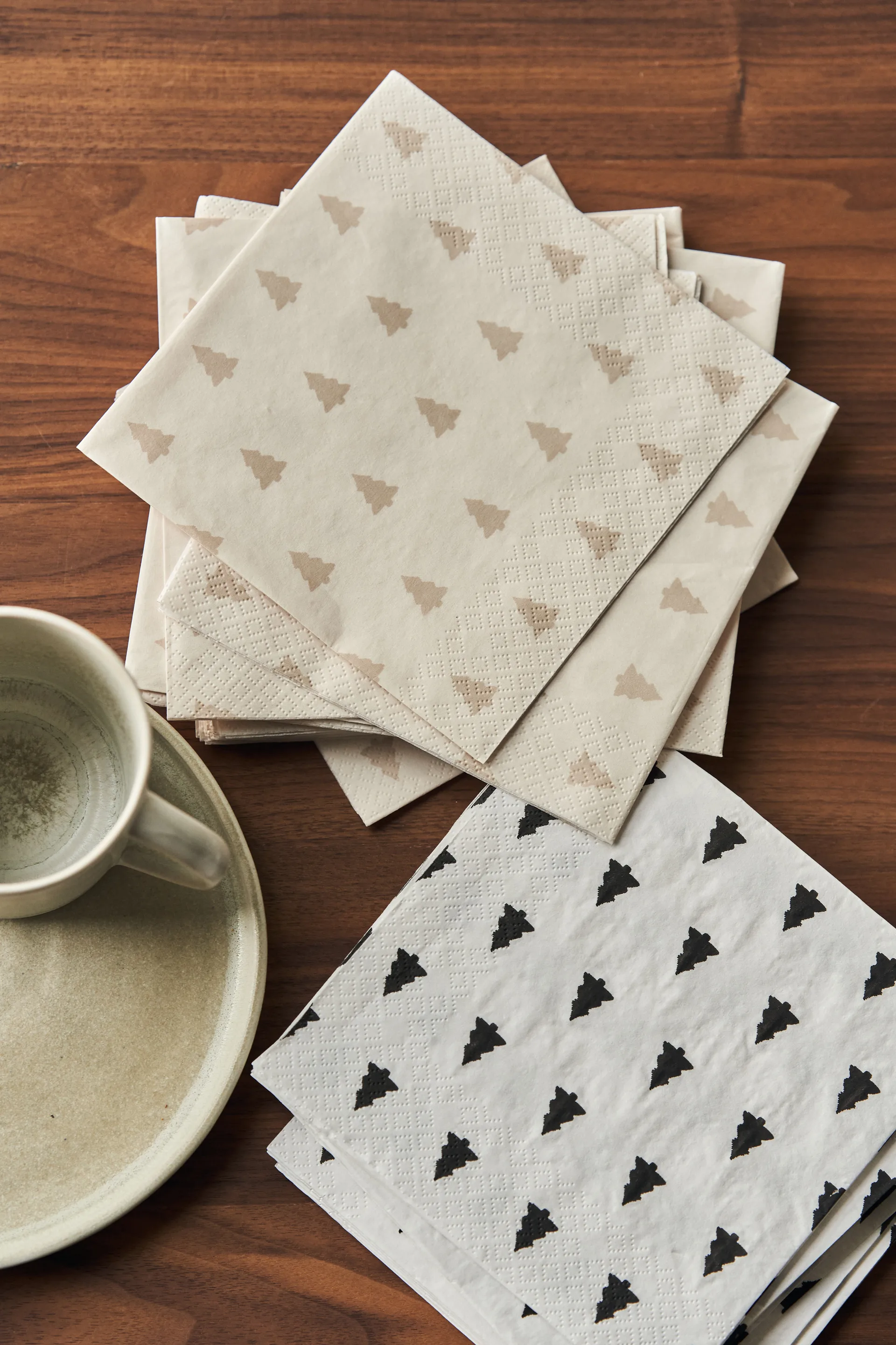 Serwetki Linen Trees 33x33 cm 20 szt., Black-White Scandi Essentials