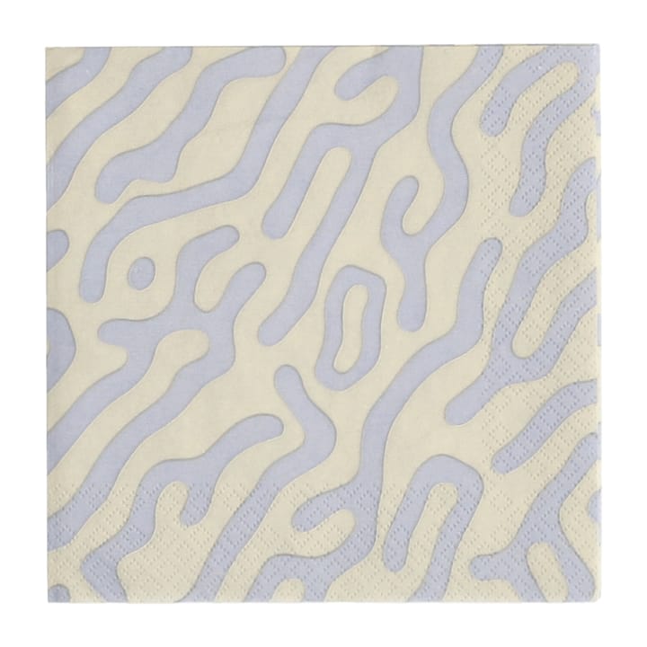 Serwetki Trace 33x33 cm 20-pak - sand-dusty blue - Scandi Essentials