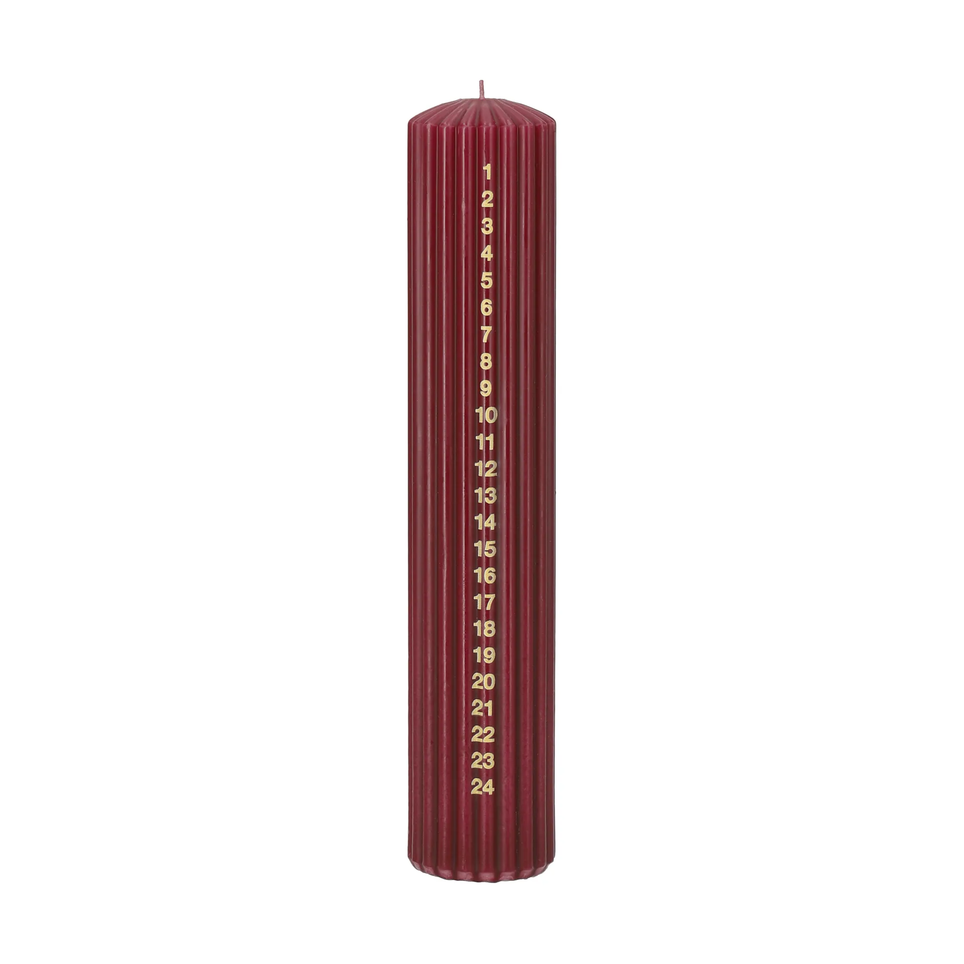 Świeca adwentowa Awaiting, Deep wine, 25 cm Scandi Essentials