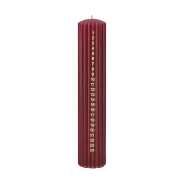 Świeca adwentowa Awaiting - Deep wine, 25 cm - Scandi Essentials