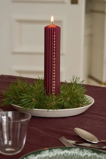 Świeca adwentowa Awaiting - Deep wine, 25 cm - Scandi Essentials