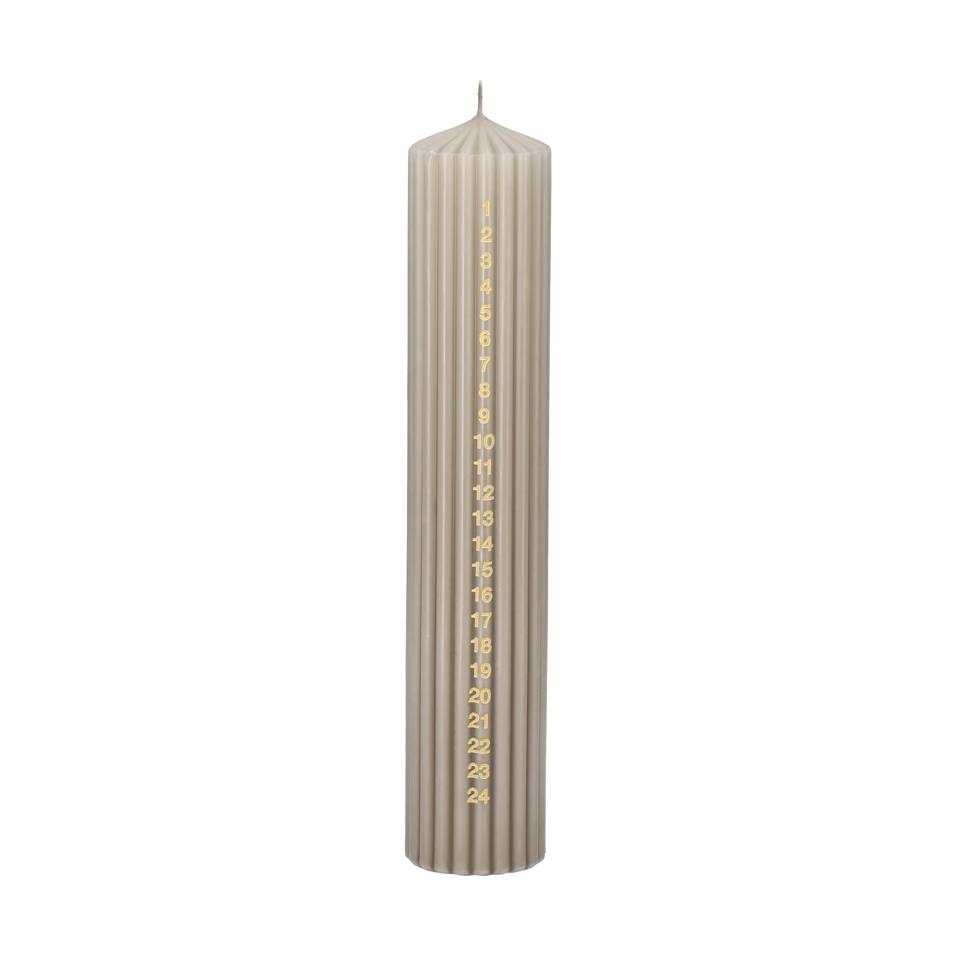 Świeca adwentowa Awaiting, Linen, 25 cm Scandi Essentials