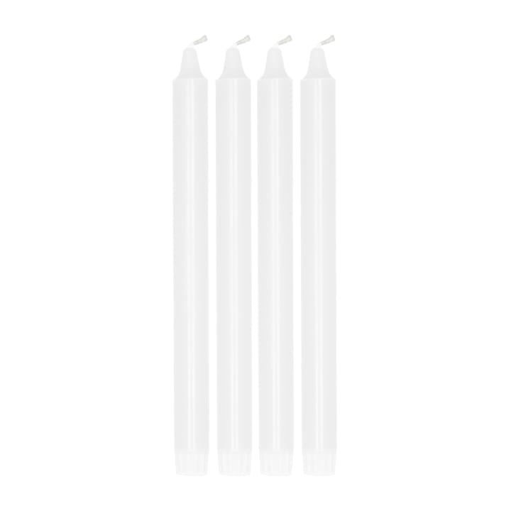 Świeca Ambiance 27 cm, 4-pak  - Biały - Scandi Essentials