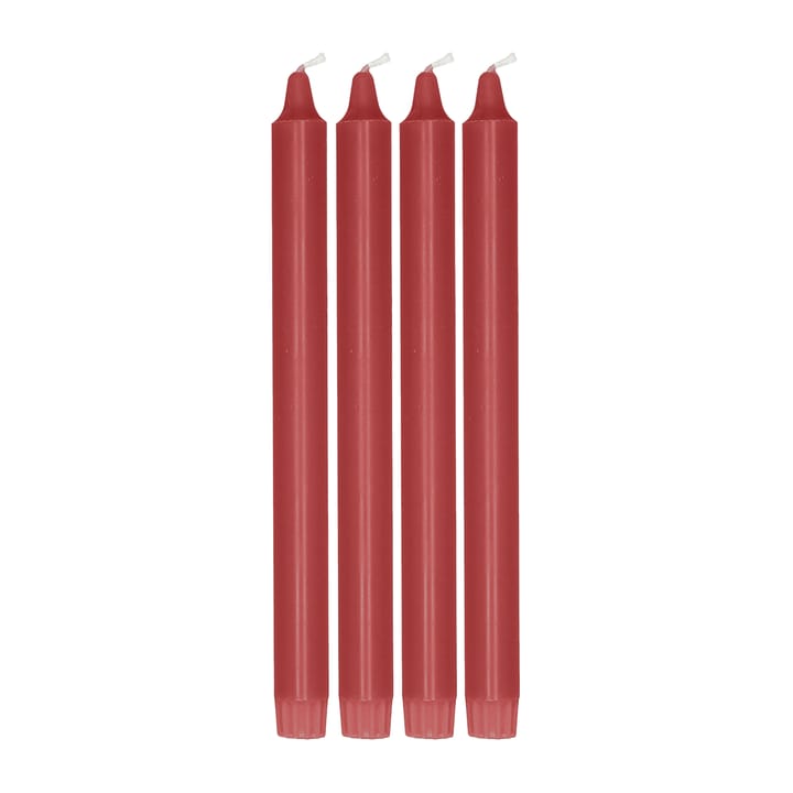 Świeca Ambiance 27 cm, 4-pak  - Ciemnoczerwony - Scandi Essentials
