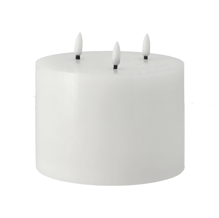 Świeca blokowa Bright Melt LED 3 knoty 13 cm - Biały - Scandi Essentials