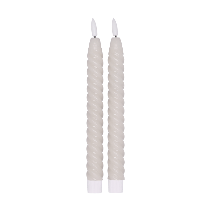 Świeczki Twisted LED 25 cm, 2-pak, Beżowy Scandi Essentials
