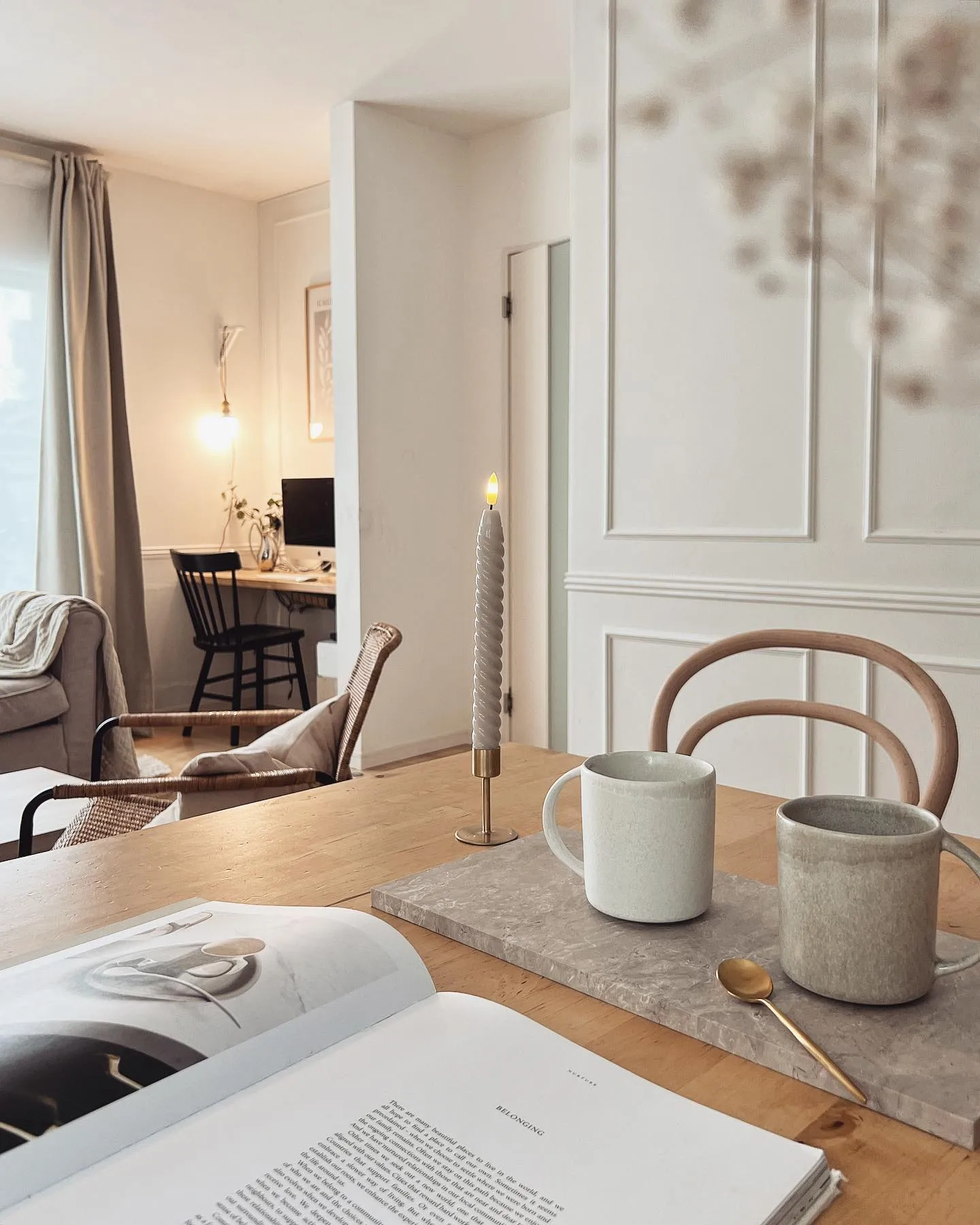 Świeczki Twisted LED 25 cm, 2-pak, Beżowy Scandi Essentials