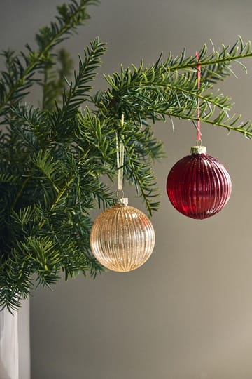 Bombki świąteczne Holiday 6-pak - Czerwony - Scandi Living