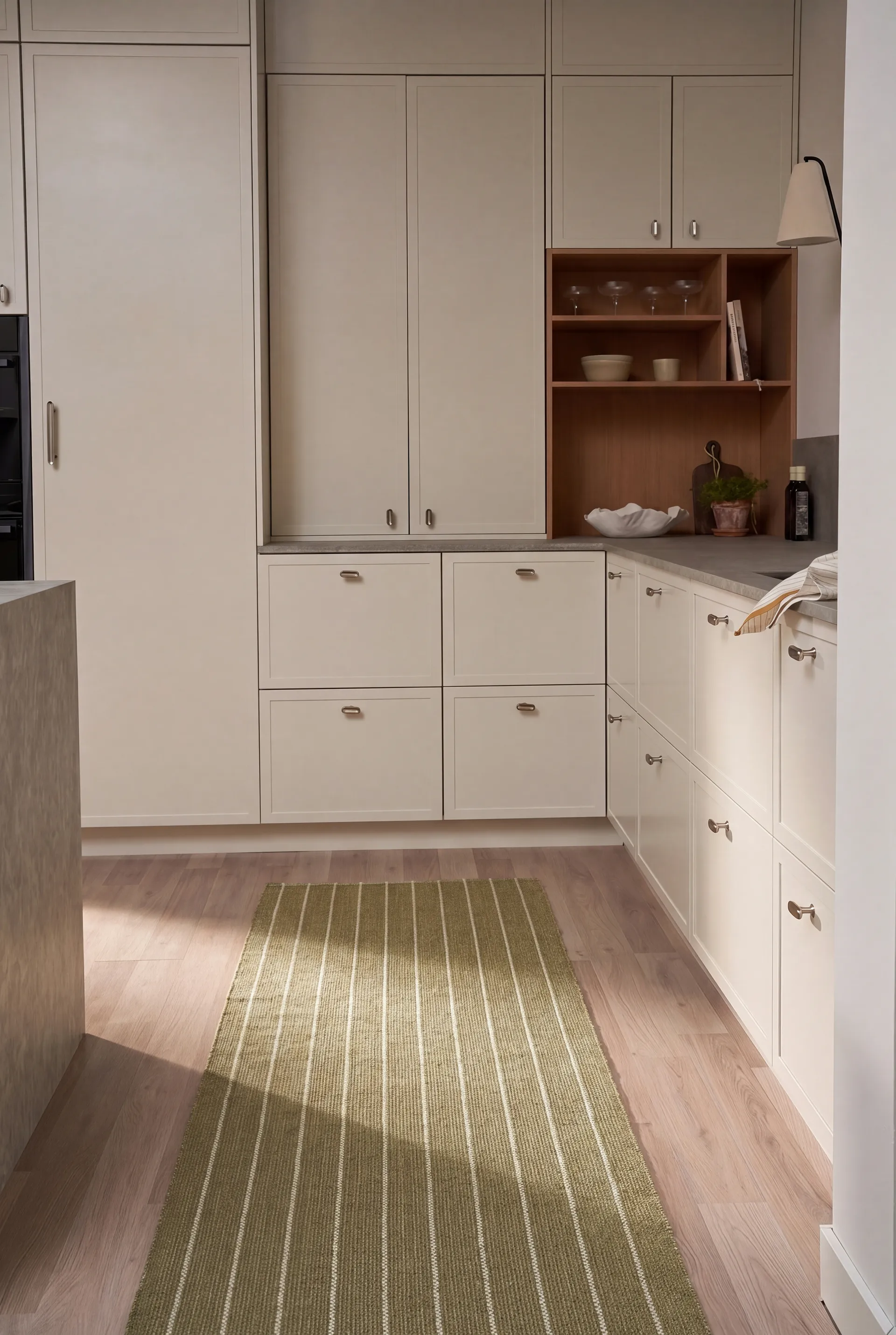 Chodnik Lane, Olive green, 70x200 cm Scandi Living