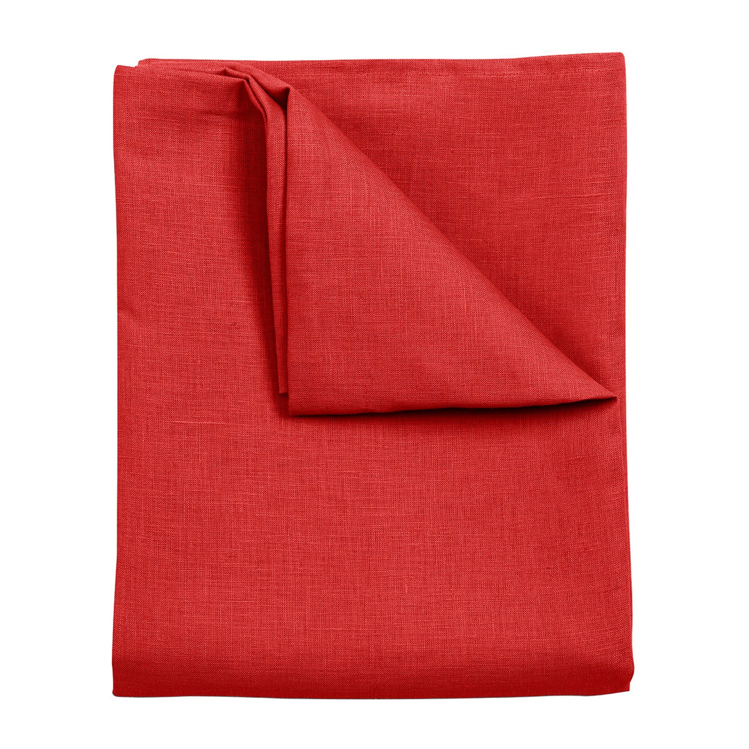 Scandi Living Clean obrus lniany 145x250 cm Czerwony