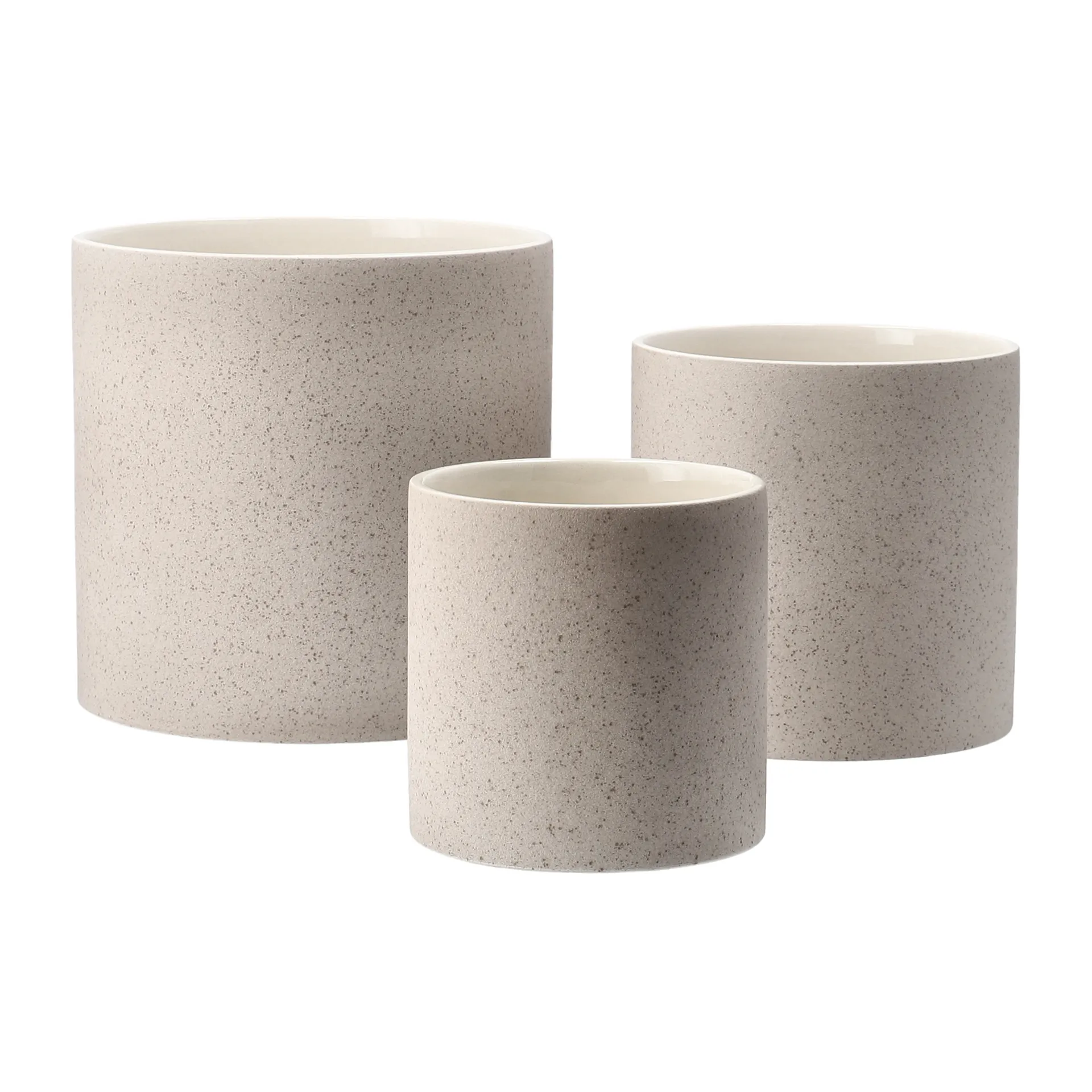 Doniczka Speckled Ø12 cm, Beżowy Scandi Living