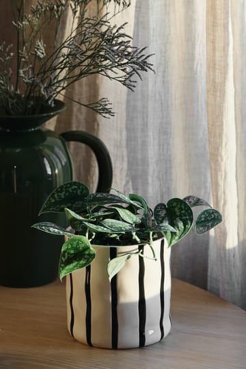 Doniczka Thrive Ø16 cm - Biało-czarna - Scandi Living