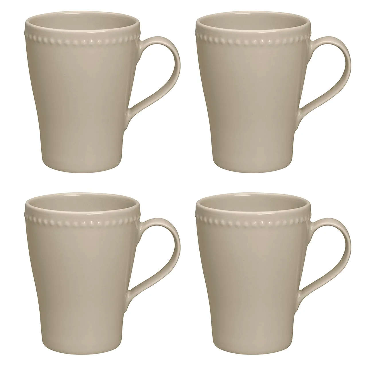 Dots kubek 350 ml, zestaw 4 sztuk, Beżowy Scandi Living