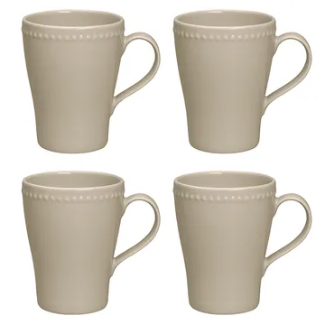 Dots kubek 350 ml, zestaw 4 sztuk - Beżowy - Scandi Living