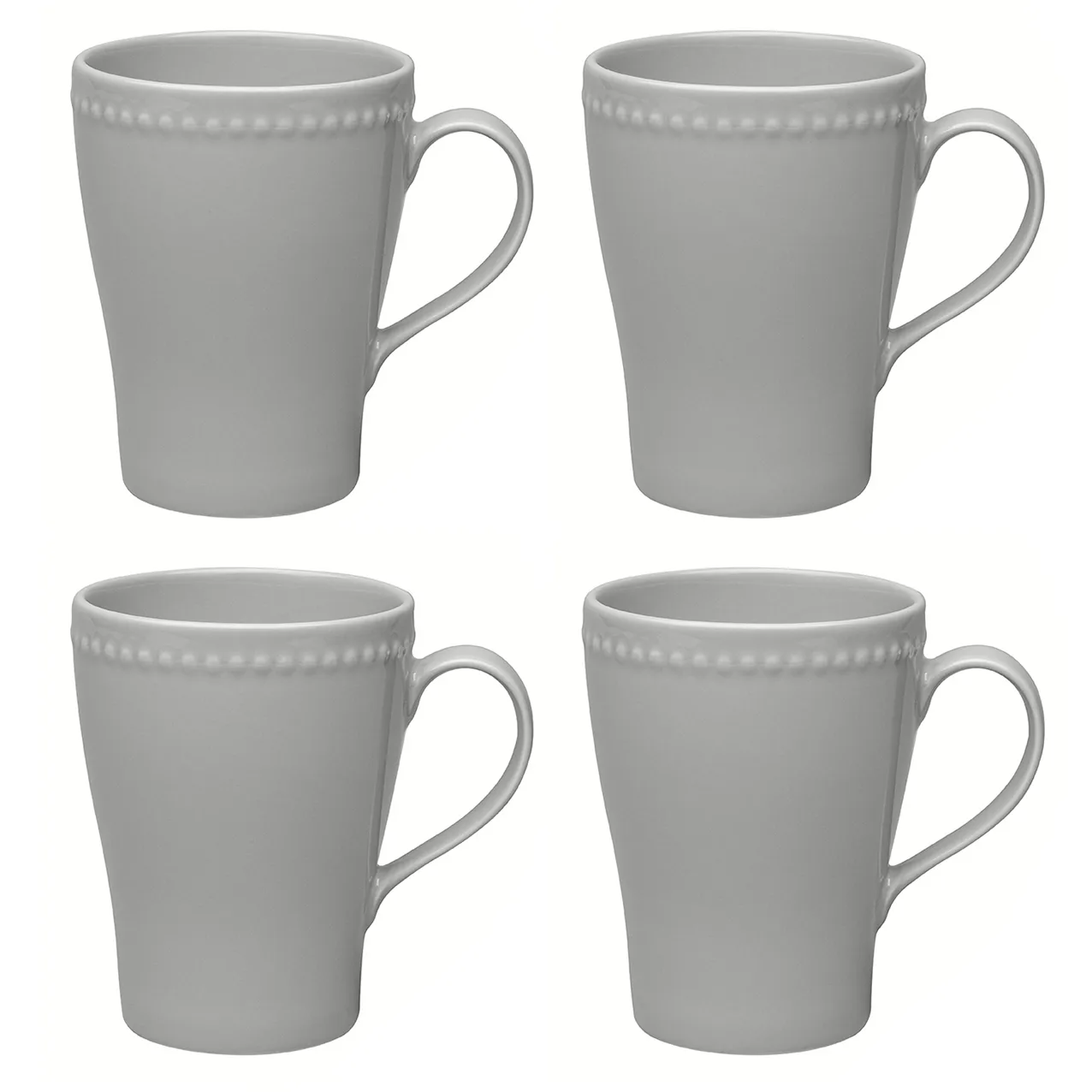 Dots kubek 350 ml, zestaw 4 sztuk, Szary Scandi Living