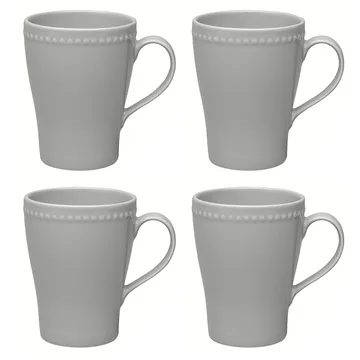 Dots kubek 350 ml, zestaw 4 sztuk - Szary - Scandi Living