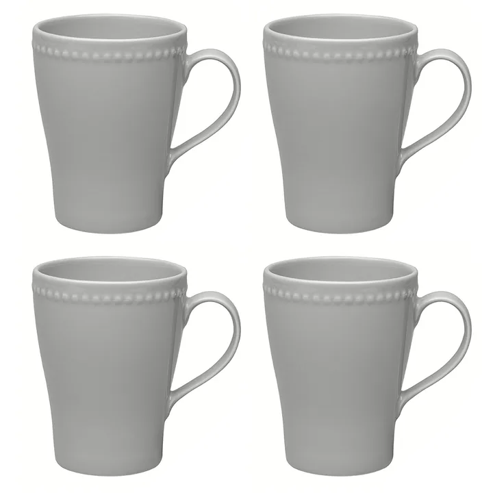 Dots kubek 350 ml, zestaw 4 sztuk - Szary - Scandi Living