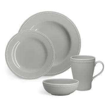 Dots kubek 350 ml, zestaw 4 sztuk - Szary - Scandi Living